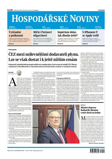 Obálka e-magazínu Hospodářské noviny 022 - 2.2.2026