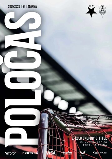 Obálka e-magazínu Poločas 26/2025č.21 Slavia - Jablonec