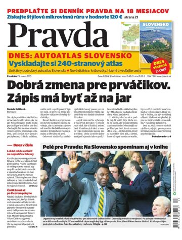 Obálka e-magazínu Pravda 23. 3. 2015