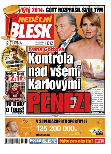 Obálka e-magazínu Nedělní Blesk 12.4.2015