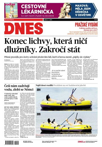 Obálka e-magazínu MF Dnes 3.7.2015