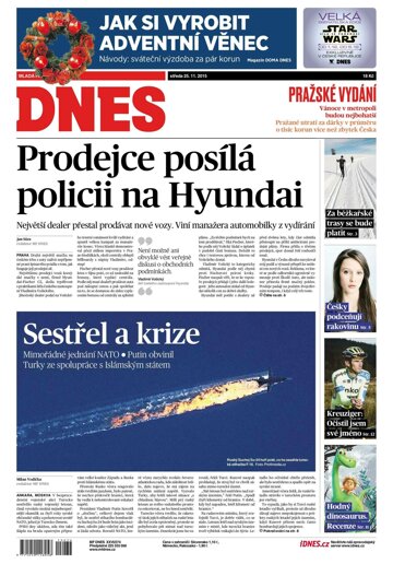 Obálka e-magazínu MF Dnes 25.11.2015