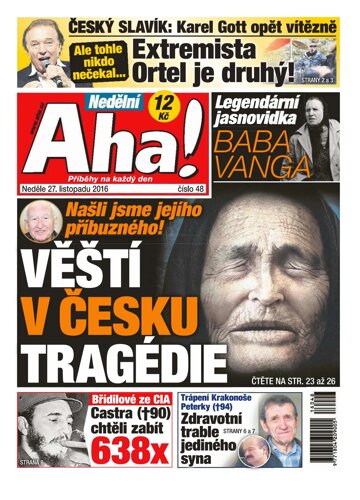 Obálka e-magazínu Nedělní AHA! 27.11.2016
