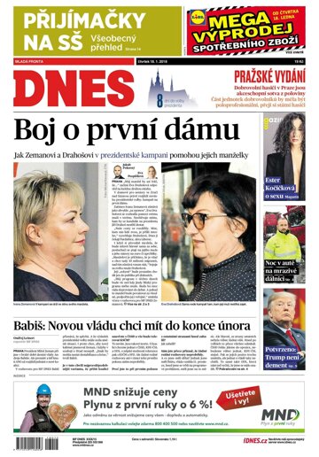 Obálka e-magazínu MF Dnes 18.1.2018