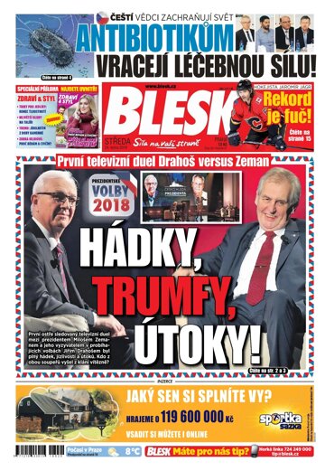 Obálka e-magazínu Blesk 24.1.2018