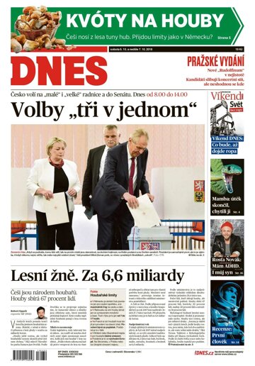 Obálka e-magazínu MF Dnes 6.10.2018