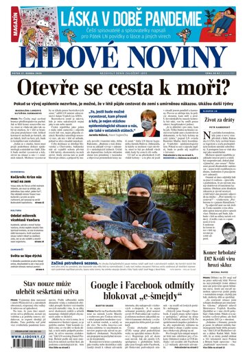 Obálka e-magazínu Lidové noviny 17.4.2020