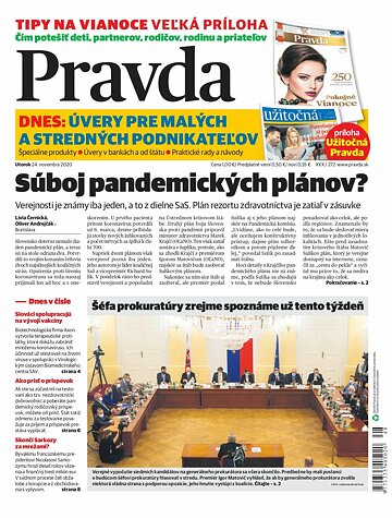 Obálka e-magazínu Pravda 24. 11. 2020