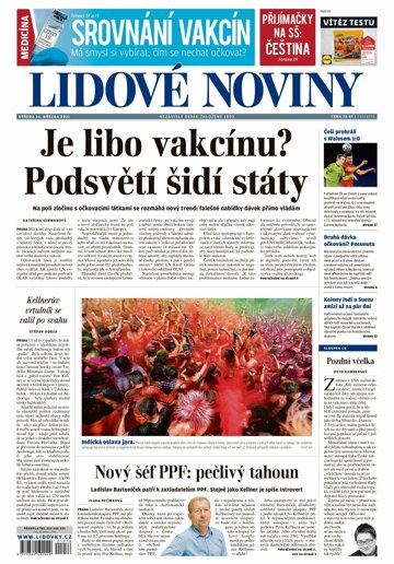 Obálka e-magazínu Lidové noviny 31.3.2021