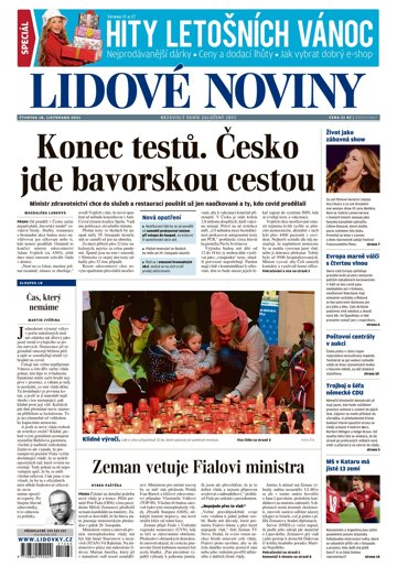 Obálka e-magazínu Lidové noviny 18.11.2021