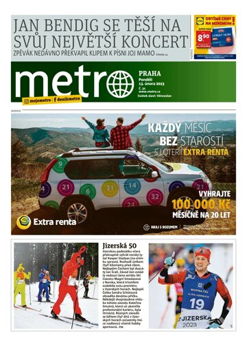 Obálka e-magazínu deník METRO 13.2.2023