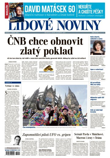 Obálka e-magazínu Lidové noviny 17.2.2023