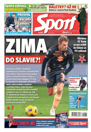 Obálka e-magazínu Sport 30.1.2024