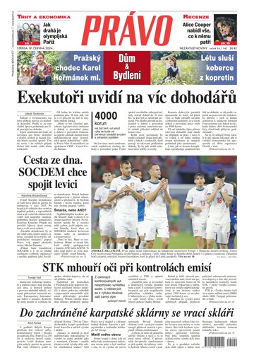 Obálka e-magazínu Deník Právo 19.6.2024