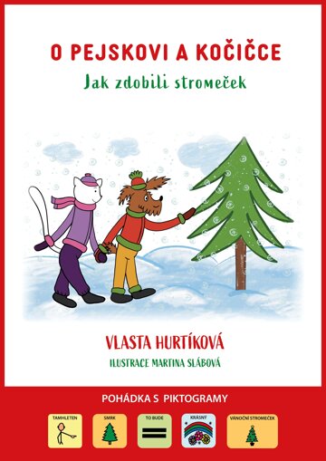 Obálka knihy O pejskovi a kočičce Jak zdobili stromeček