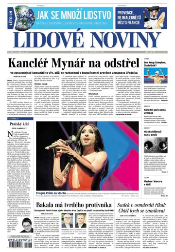 Obálka e-magazínu Lidové noviny 11.8.2015