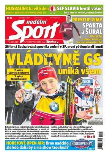 Obálka e-magazínu Nedělní Sport 10.1.2016