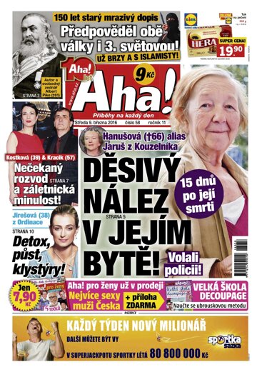 Obálka e-magazínu AHA! 9.3.2016