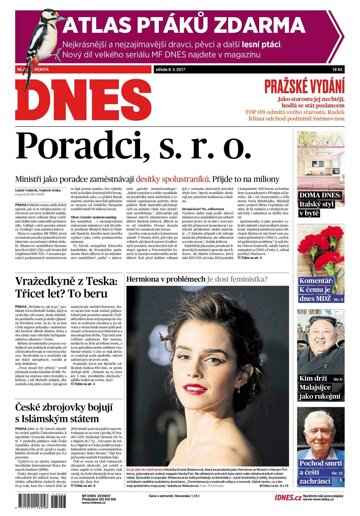 Obálka e-magazínu MF Dnes 8.3.2017