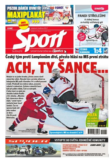 Obálka e-magazínu Sport 6.5.2017