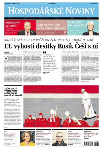 Obálka e-magazínu Hospodářské noviny 060 - 26.3.2018