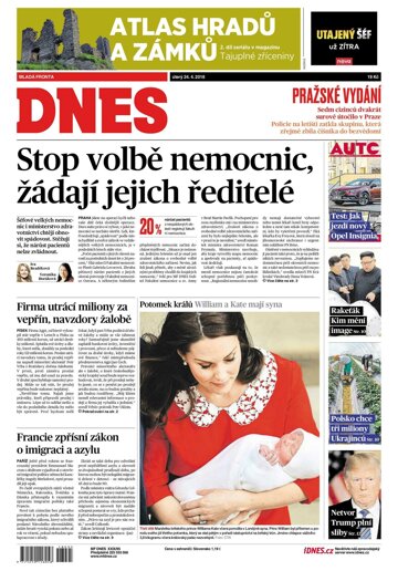 Obálka e-magazínu MF Dnes 24.4.2018