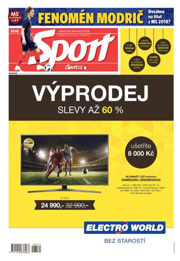 Obálka e-magazínu Sport 14.7.2018