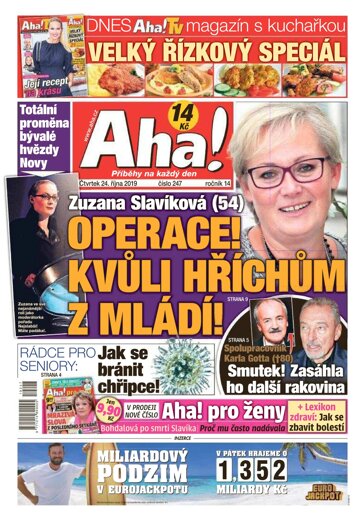 Obálka e-magazínu AHA! 24.10.2019