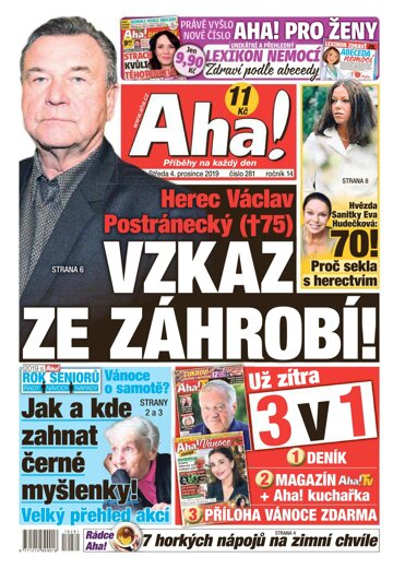 Obálka e-magazínu AHA! 4.12.2019