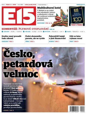 Obálka e-magazínu E15 3.1.2020