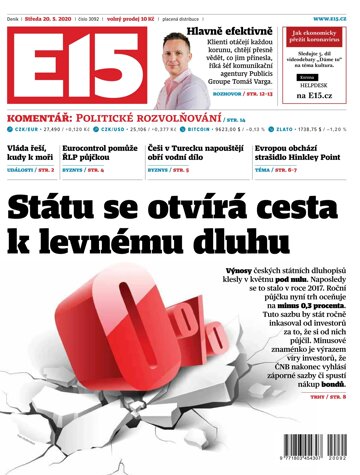 Obálka e-magazínu E15 20.5.2020