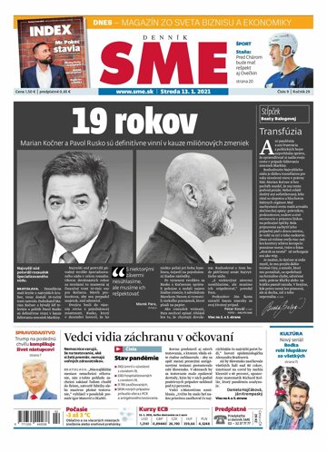 Obálka e-magazínu SME 13-1-2021