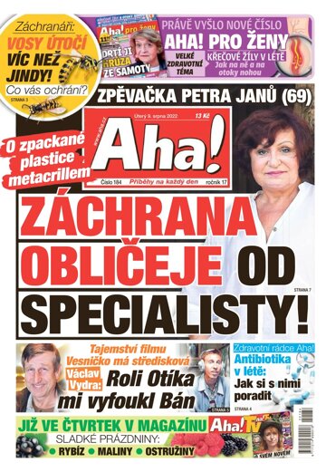 Obálka e-magazínu AHA! 9.8.2022