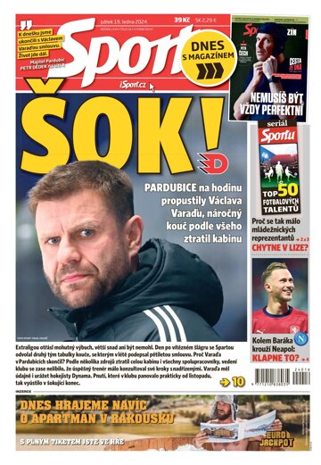 Obálka e-magazínu Sport 19.1.2024