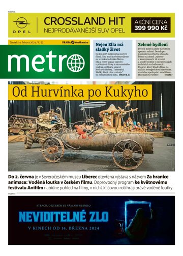 Obálka e-magazínu deník METRO 14.3.2024