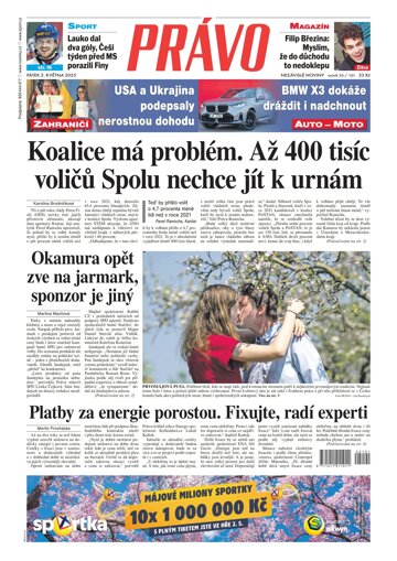 Obálka e-magazínu Deník Právo 2.5.2025
