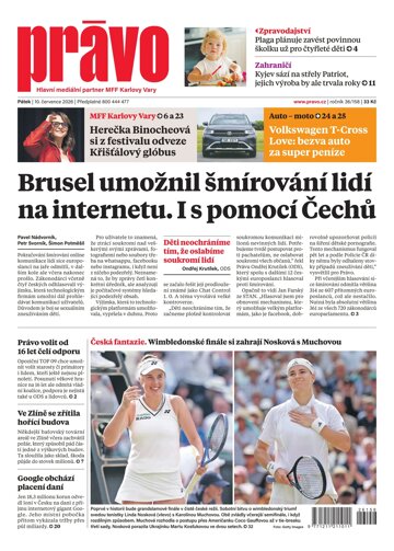 Obálka e-magazínu Deník Právo 10.7.2026
