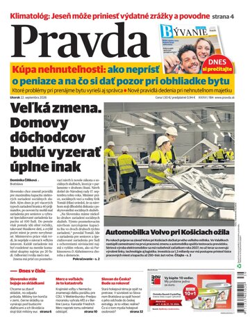 Obálka e-magazínu Pravda 22. 9. 2026
