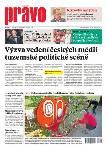 Obálka e-magazínu Deník Právo 5.10.2026