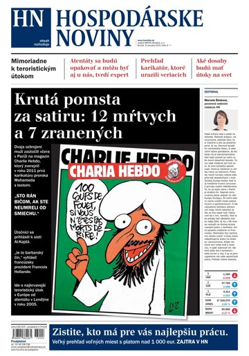 Obálka e-magazínu Hospodárske noviny 08.01.2015