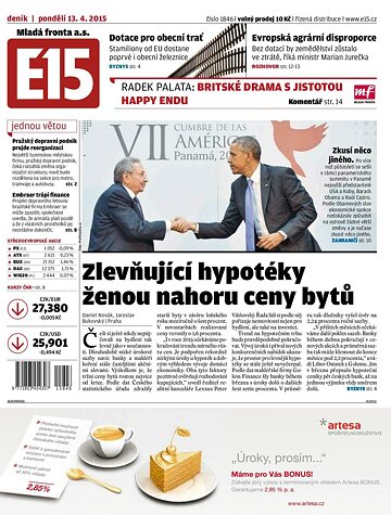 Obálka e-magazínu E15 13.4.2015