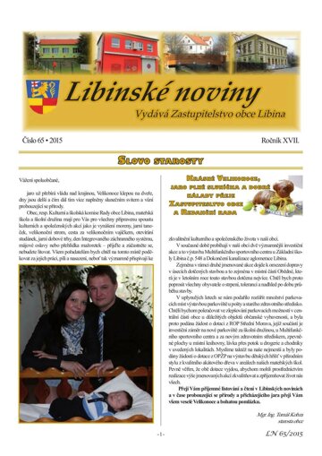 Obálka e-magazínu Libinské noviny 65