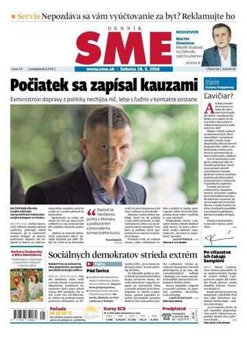 Obálka e-magazínu SME 28.5.2016