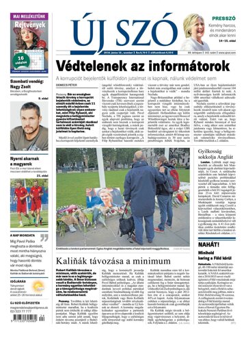 Obálka e-magazínu Új Szó 18.6.2016