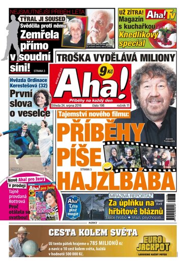 Obálka e-magazínu AHA! 24.8.2016