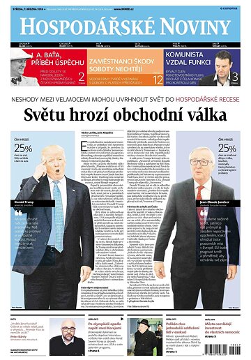 Obálka e-magazínu Hospodářské noviny 047 - 7.3.2018