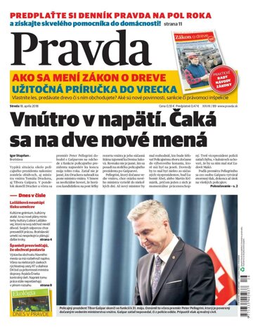 Obálka e-magazínu Pravda 18.4.2018
