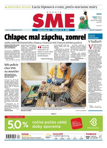 Obálka e-magazínu SME 25.8.2018
