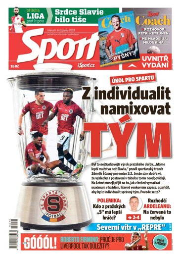 Obálka e-magazínu Sport 6.11.2018