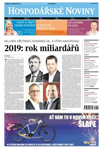 Obálka e-magazínu Hospodářské noviny 250 - 30.12.2019